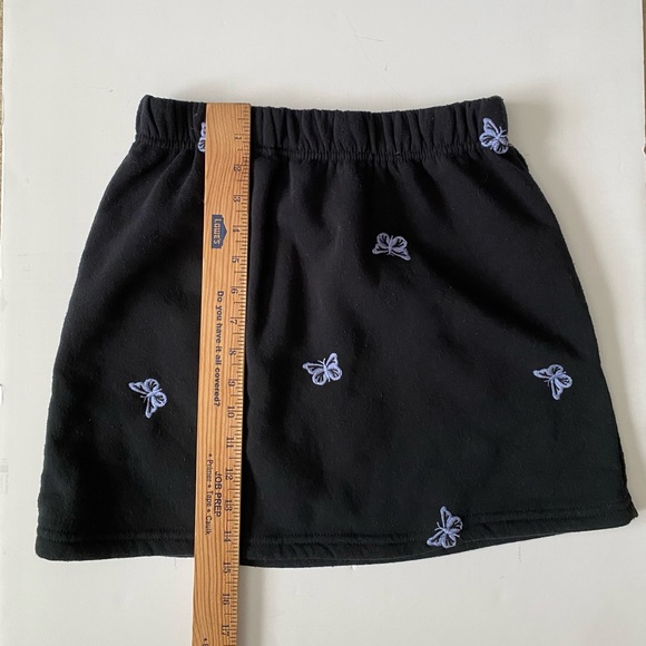 Cali 1850 Los Angeles Cropped Hoodie Sweatshirt and skirt Butterfly embroidery - Picture 7 of 14